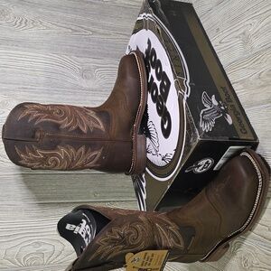 Georgia Boot Carbo-Tec Elite 11" Waterproof Western Leather Work Boot Men 7W NEW